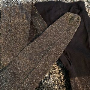 H&M Gold Glitter Leggings EUC